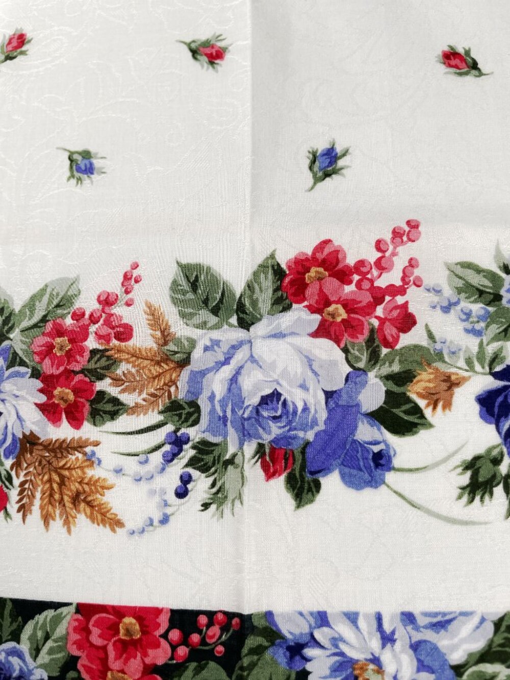 New With Tags Yves Saint Laurent Floral Cotton Scarf - Picture 9 of 14